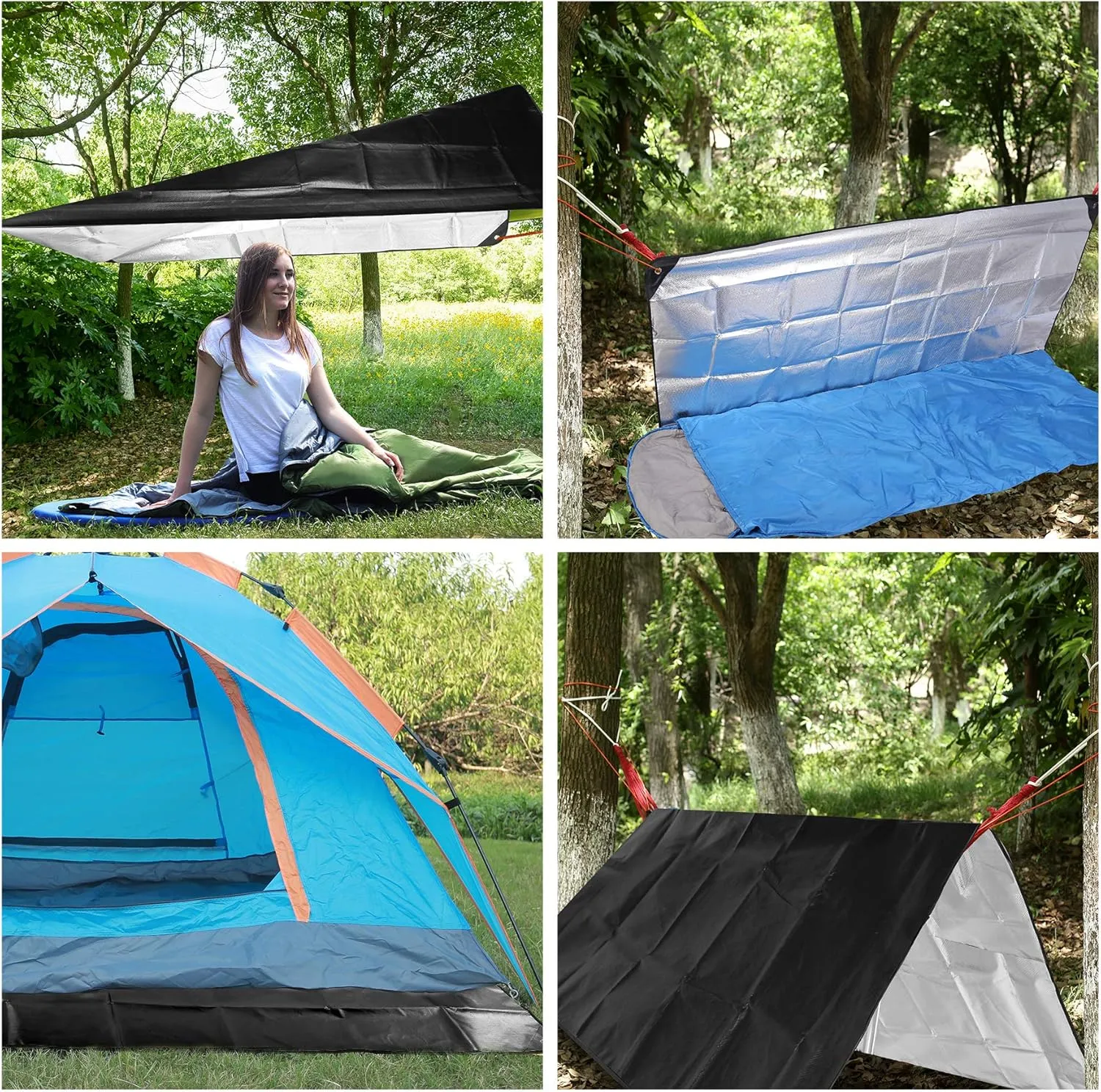 RedSwing Heavy Duty Reflective Survival Space Blanket, Multipurpose Emergency Thermal Blanket for All Weather, Black
