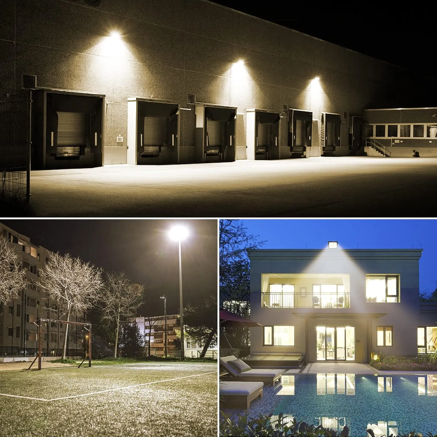 RIGIDON 200W Motion Sensor Light Outdoor 20000LM Super Bright LED Flood Outdoor Lights 4000K Daylight Warm White IP67 Waterproof Security Lights for Garden, Garage, Yard(Warm White, 200W)