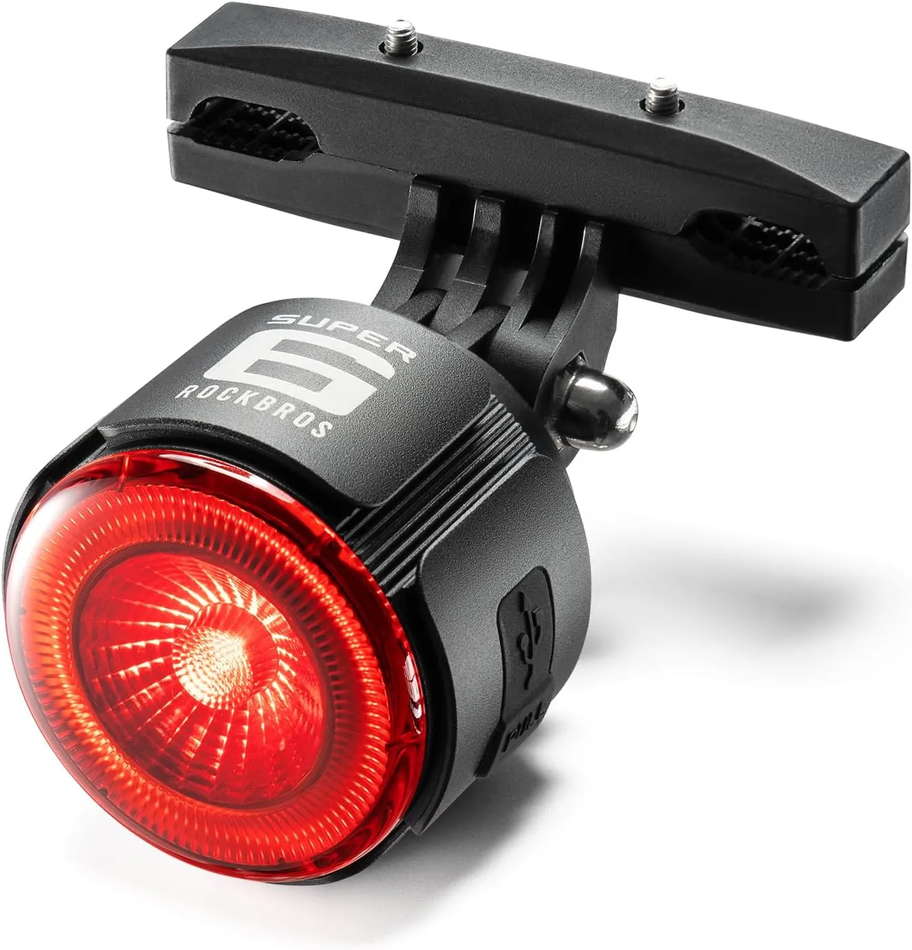 ROCKBROS Bike Lights for Night Riding, Smart Bike Tail Light with Brake Sensing, IPX5 Waterproof, USB Rechargeable Rear Bicycle Light for Road Bike, MTB