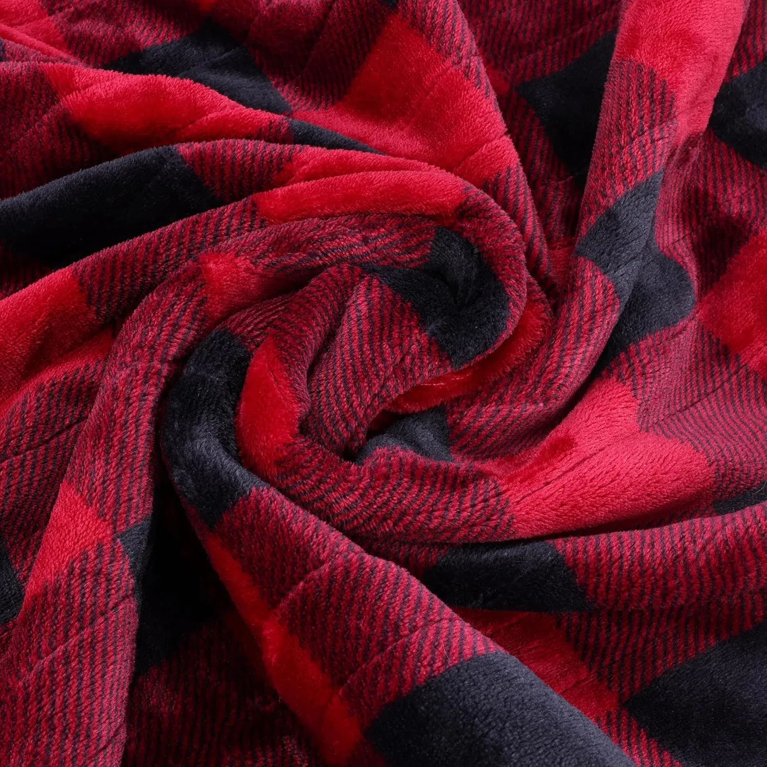 RoyalCraft Heated Blanket 50" x 60", Fast Heating Thorw with 10 Heating Levels & 0.5-12 Hour Auto-Off, ETL Certified, Machine Washable, 5 Year Warranty, Black & Red