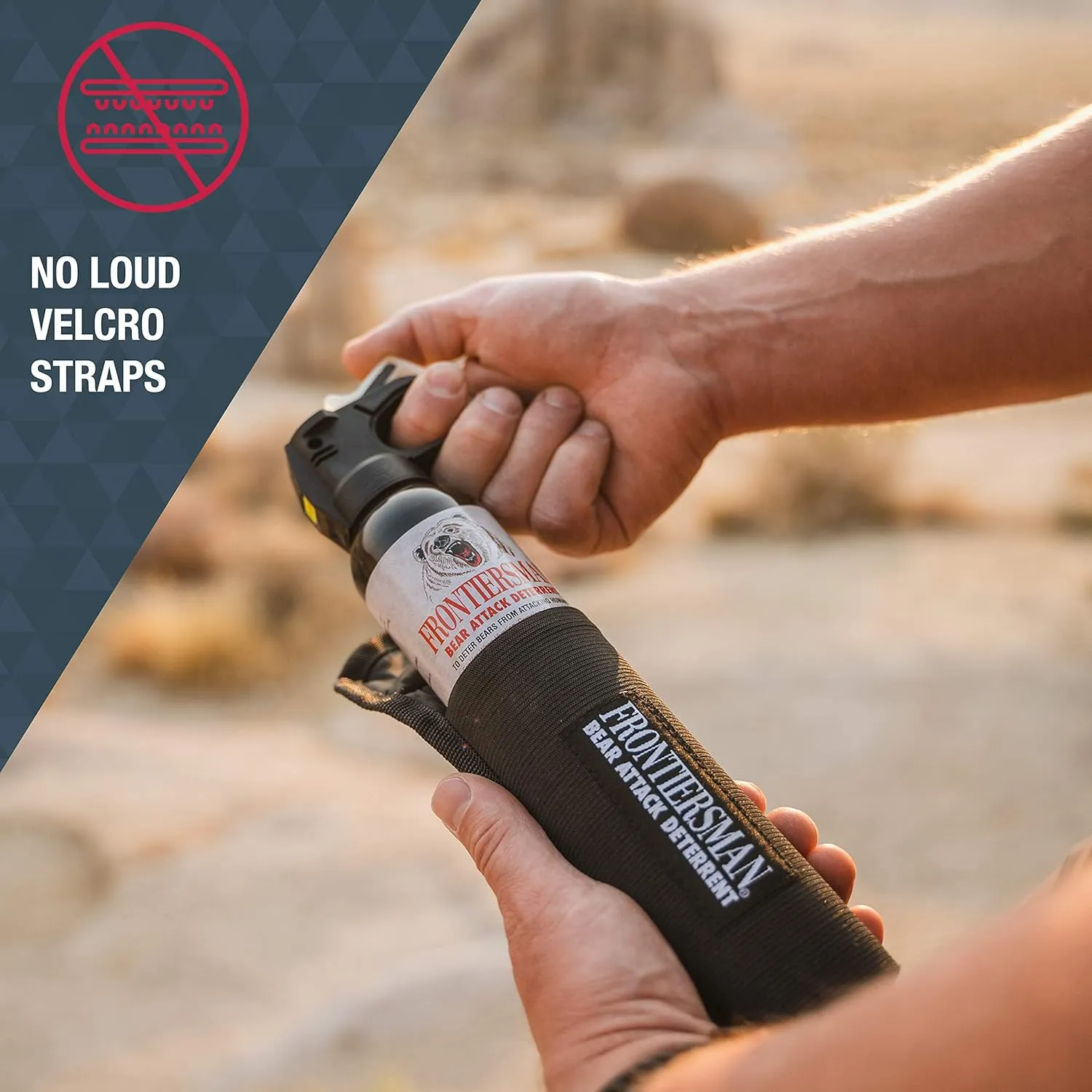 SABRE Frontiersman 7.9 fl oz. Bear Spray, Maximum Strength 2.0% Major Capsaicinoids, Powerful 30 ft. Range Bear Deterrent, Outdoor Camping & Hiking Protection, Quick Draw Holster & Multipack Options