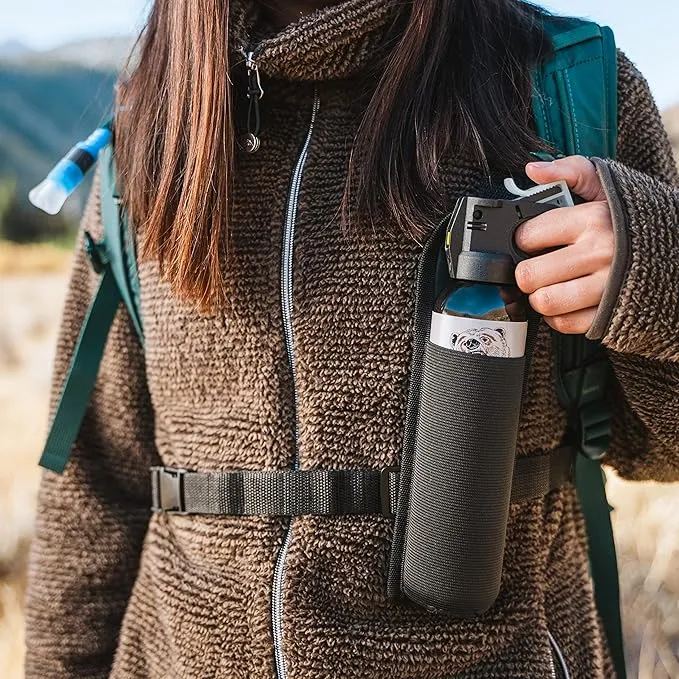 SABRE Frontiersman 9.2 fl oz. Bear Spray, Maximum Strength 2.0% Major Capsaicinoids, Powerful 35 ft. Range Bear Deterrent, Outdoor Camping & Hiking Protection, Quick Draw Holster & Multipack Options