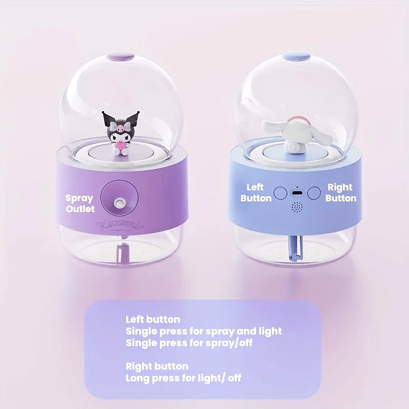 Sanrio USB Humidifier & Night Light – Kuromi & Cinnamoroll