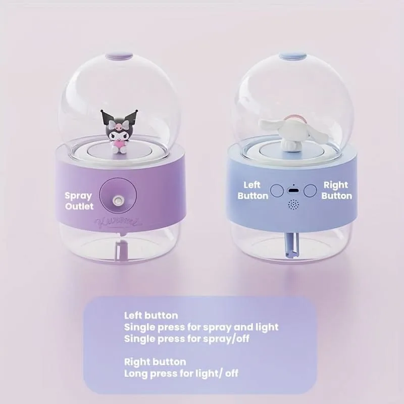 Sanrio USB Humidifier & Night Light – Kuromi & Cinnamoroll