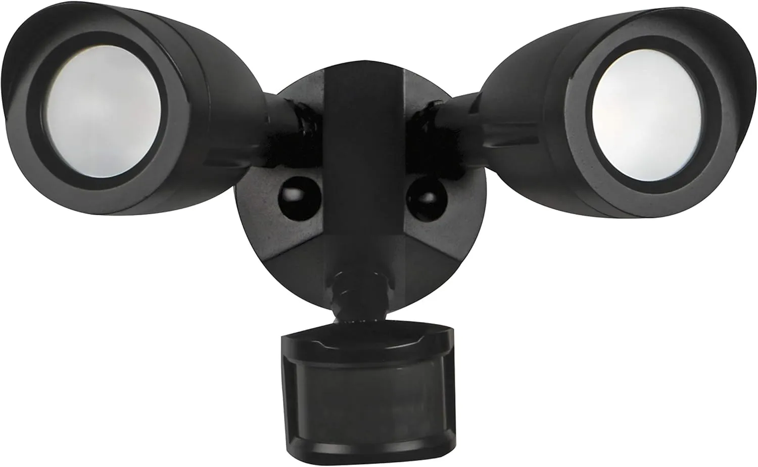 Satco 65/713 Dual Bullet-Head Security Flood Light, with Motion Sensor, 3000K, Bronze
