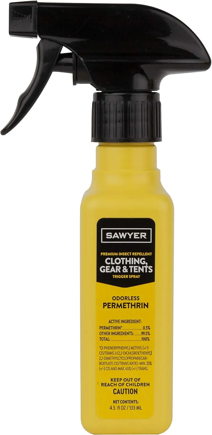 Sawyer Products SP645 Permethrin Premium Insect Repellent for Clothing, Gear & Tents Trigger Spray, 4.5-Ounce, 6 Bottles