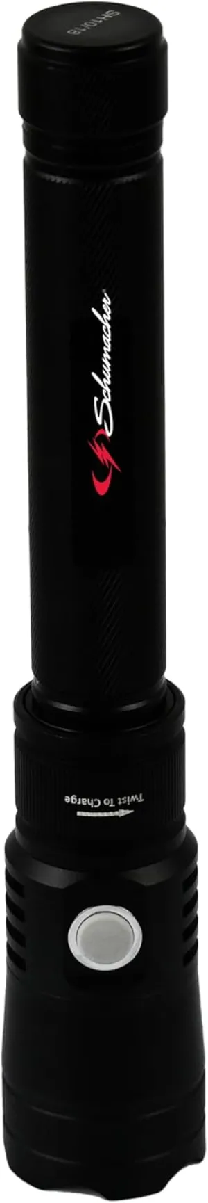 Schumacher Electric Rechargeable Tactical Light, SL944, 1000 Lumens, 1640 Foot and 500 Meter Range, Adjustable Beam, Dual Lighting Modes, USB Recharging