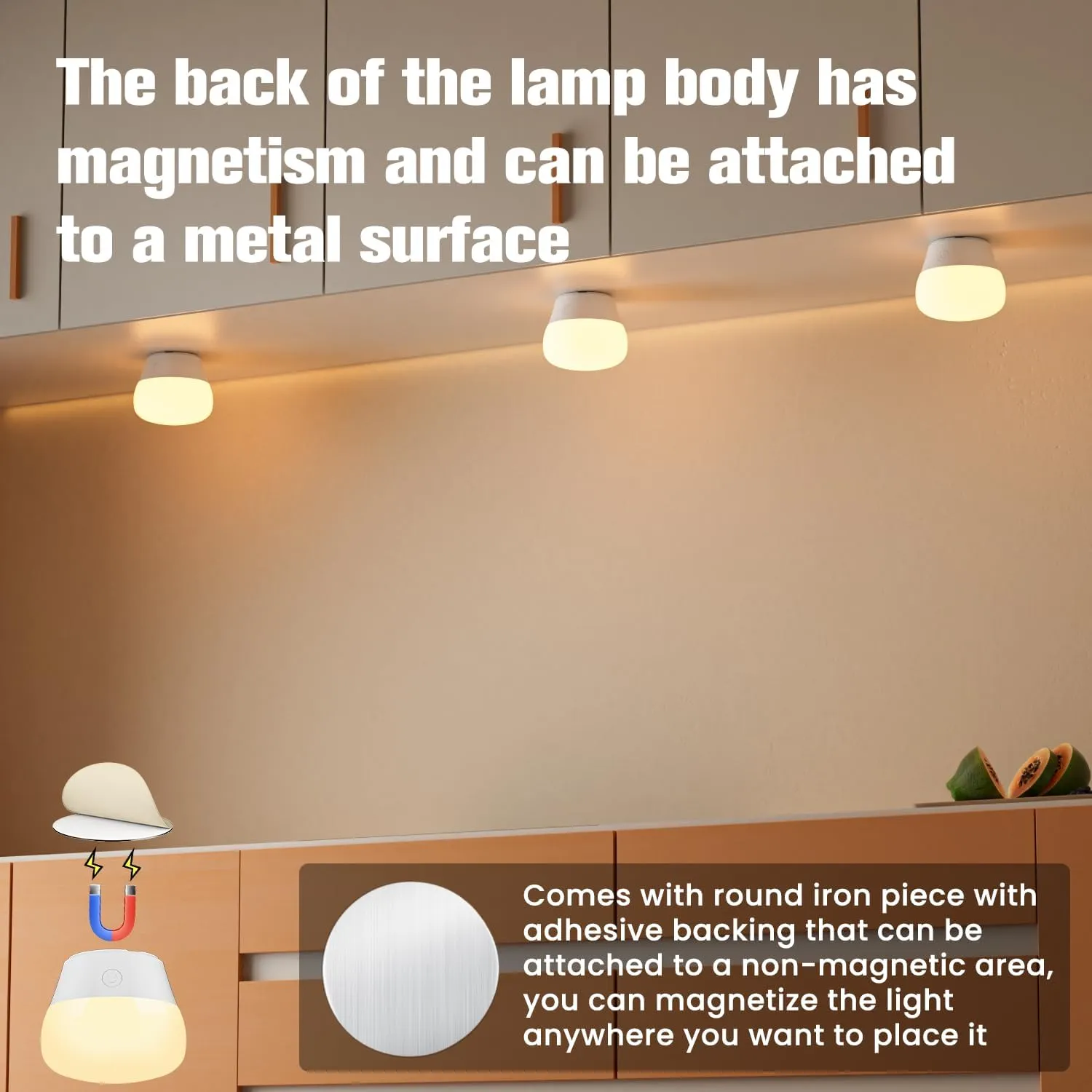 SCOPOW Magnetic and USB Charging 2IN1 Rechargeable Light Bulb with Remote Control Timer and 3 Color Temperature Battery Operated Light Bulb (2, E26)
