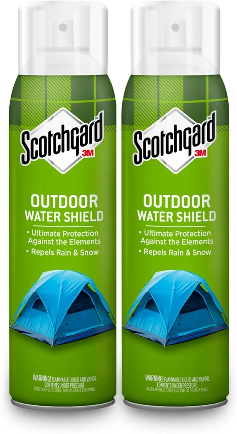 Scotchgard Outdoor Water Shield, Water Repellent Spray for Outdoor Fall and Winter Gear and Patio Furniture, Fabric Spray for Protection Against the Rainy Fall Weather, 21 Ounces (2 Cans)