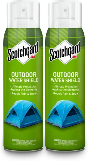Scotchgard Outdoor Water Shield, Water Repellent Spray for Outdoor Fall and Winter Gear and Patio Furniture, Fabric Spray for Protection Against the Rainy Fall Weather, 21 Ounces (2 Cans)