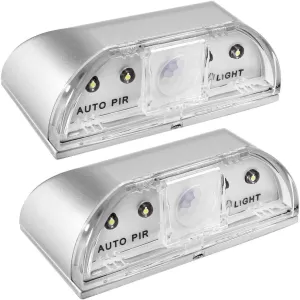 SENHAI 2 Pack Keyhole Light, Infrared IR Wireless Door Lock Lamp, Auto Sensor Motion Detector, 4 LED Bulbs