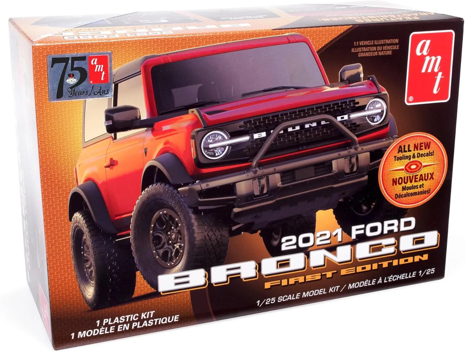 Skill 2 Model Kit 2021 Bronco First Edition 1/25 Scale Model by AMT AMT1343M