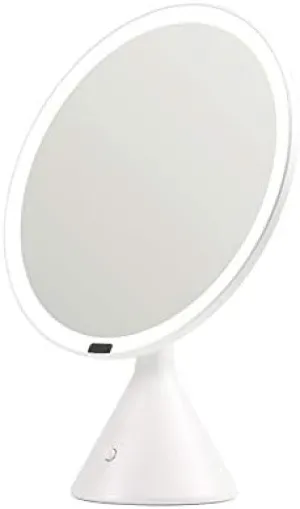 Smart Makeup Mirror Desktop Large Round Mirror Girl Dressing Mirror Desktop Beauty Makeup Led Fill Light Makeup Mirror (Color : A)