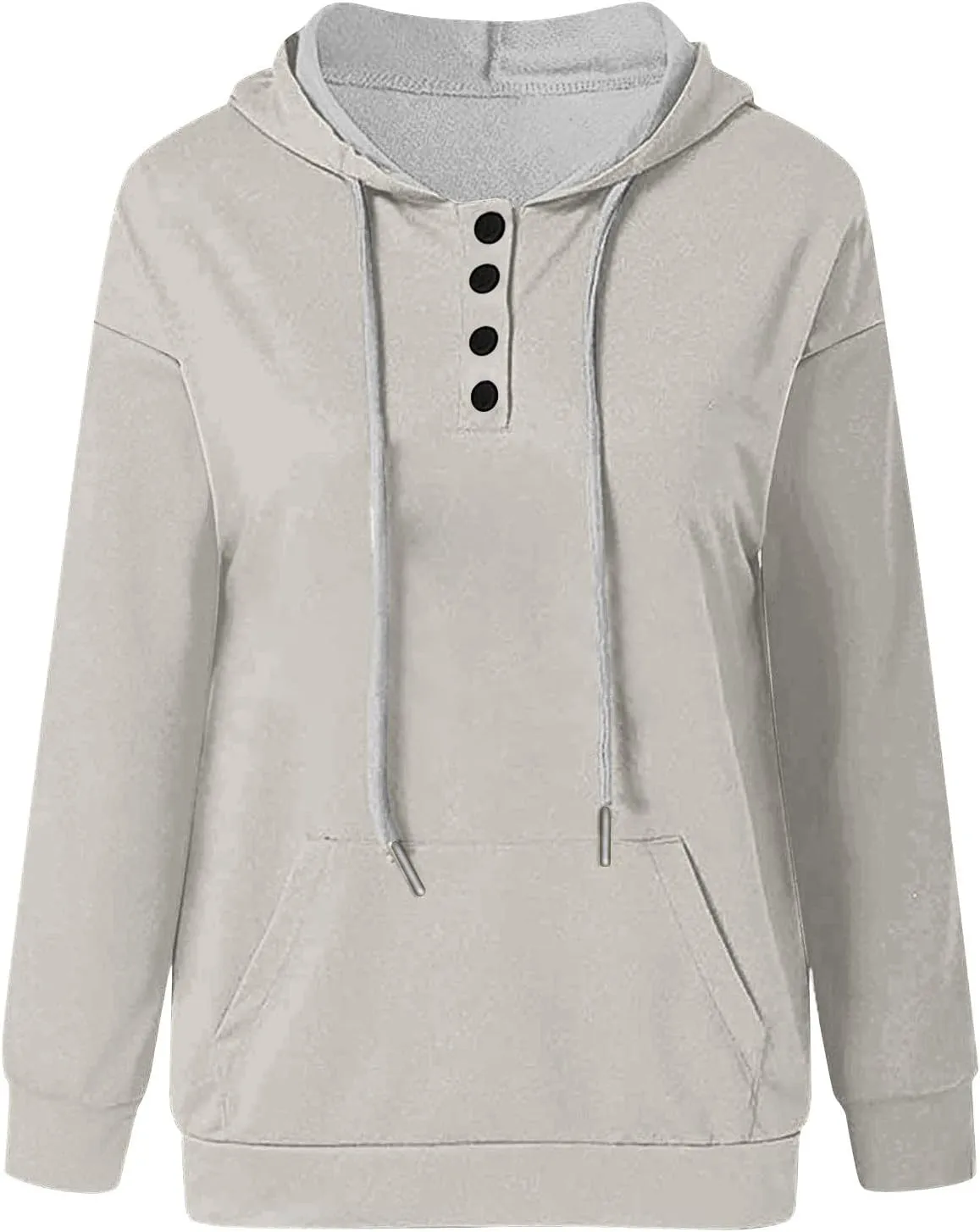 SMIDOW Hooded Sweatshirts for Women Pullover Tops Fleece Fall Winter Tunic Blouses Athletic Workout Pullover Y2K Clothes