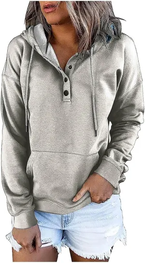SMIDOW Hooded Sweatshirts for Women Pullover Tops Fleece Fall Winter Tunic Blouses Athletic Workout Pullover Y2K Clothes