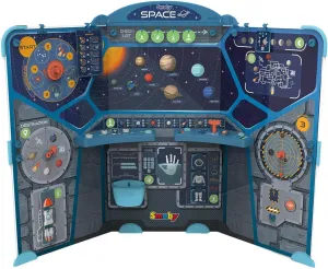 Smoby: Space Center - Cardboard Playset - Learn & Play W/The Solar System Universe, Spaceship 15 Different Activities