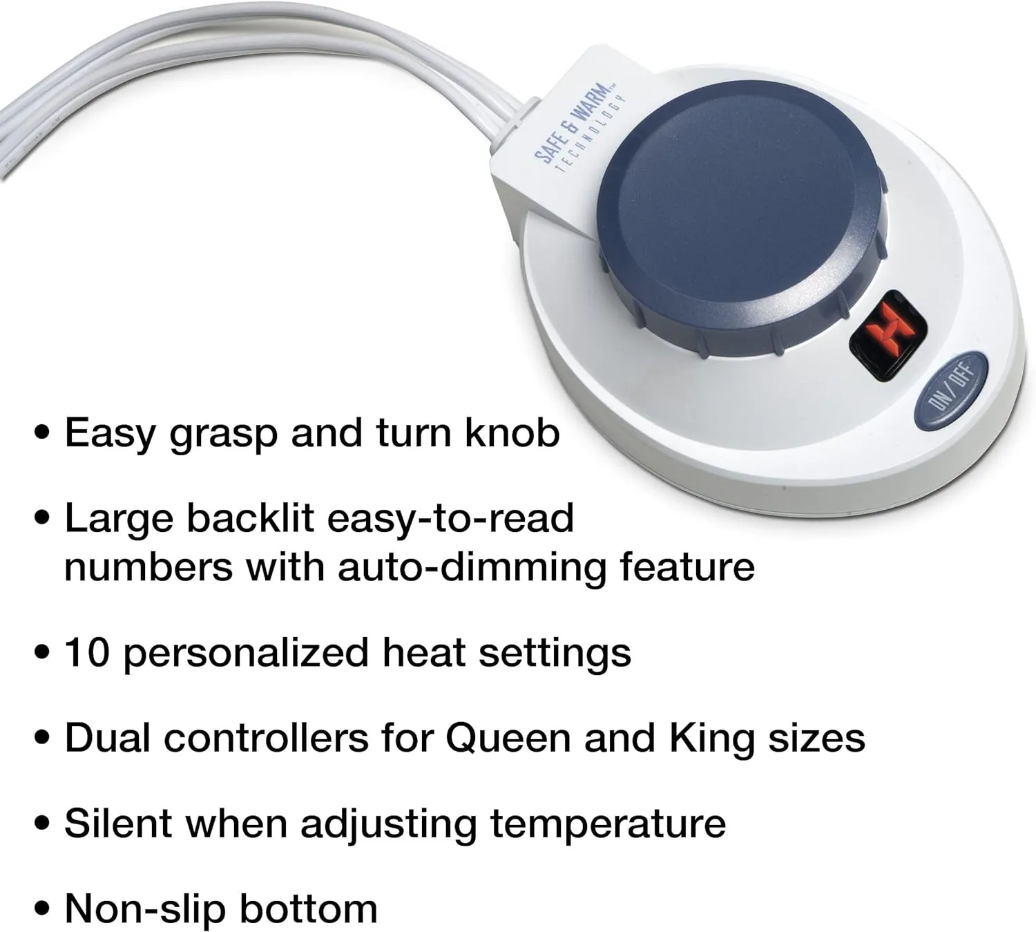 SoftHeat - King Micro-Fleece Heated Blanket - Luxuriously Warm & Soft Electric Blanket, Patented Low-Voltage Technology (Beige, King)