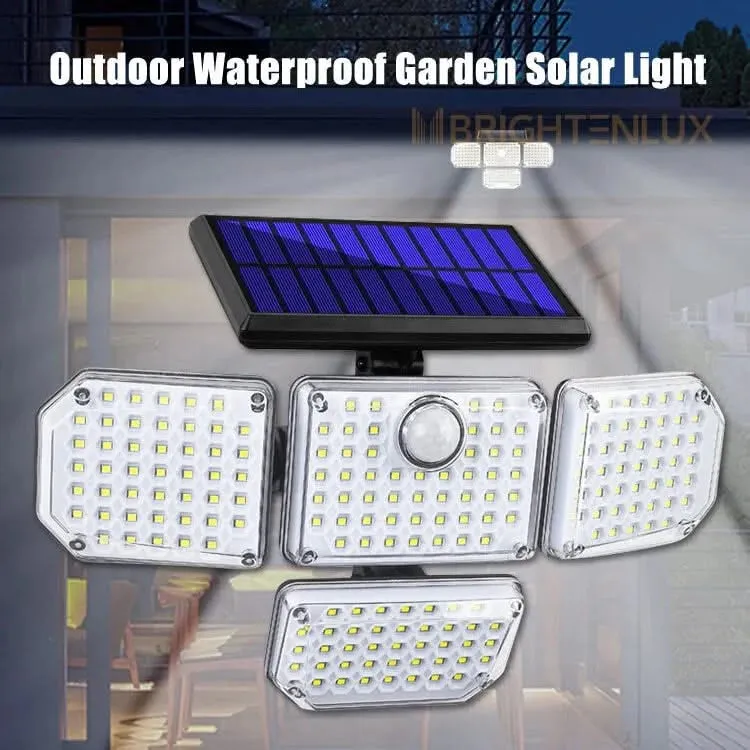 Solar LED Motion Detector Lights For Outdoor Security, House Premises, Warehouses With Remote ( Waterproof, Cool White )(Renewed)