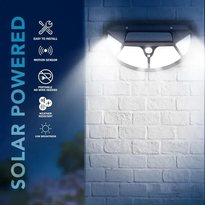 Solar LED Motion Sensor Light Outdoor Waterproof Wireless Wall Lamp for Home, Driveways, Front Porch