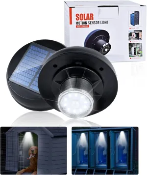 Solar Motion Sensor Lights for Outdoor Portable Toilet, Waterproof Roof Mounted Solar Light for Chicken Coop, Dog House, Storage Shed,Portable Potty, Camping Accessories