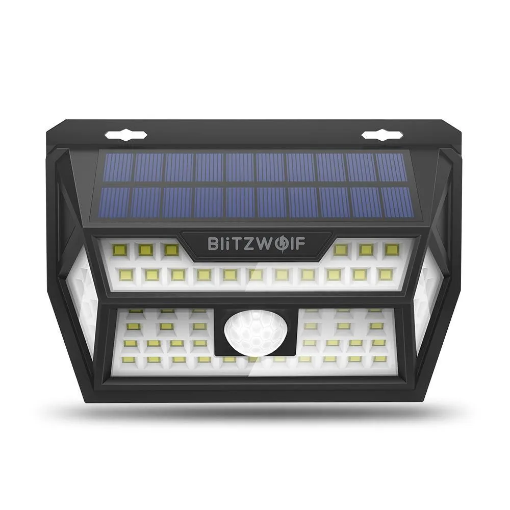 Solar Powered Motion Sensing Outdoors Wide Angle Wall Light with LEDs