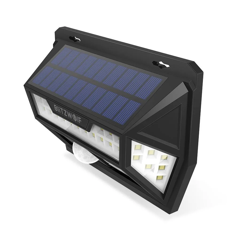Solar Powered Motion Sensing Outdoors Wide Angle Wall Light with LEDs