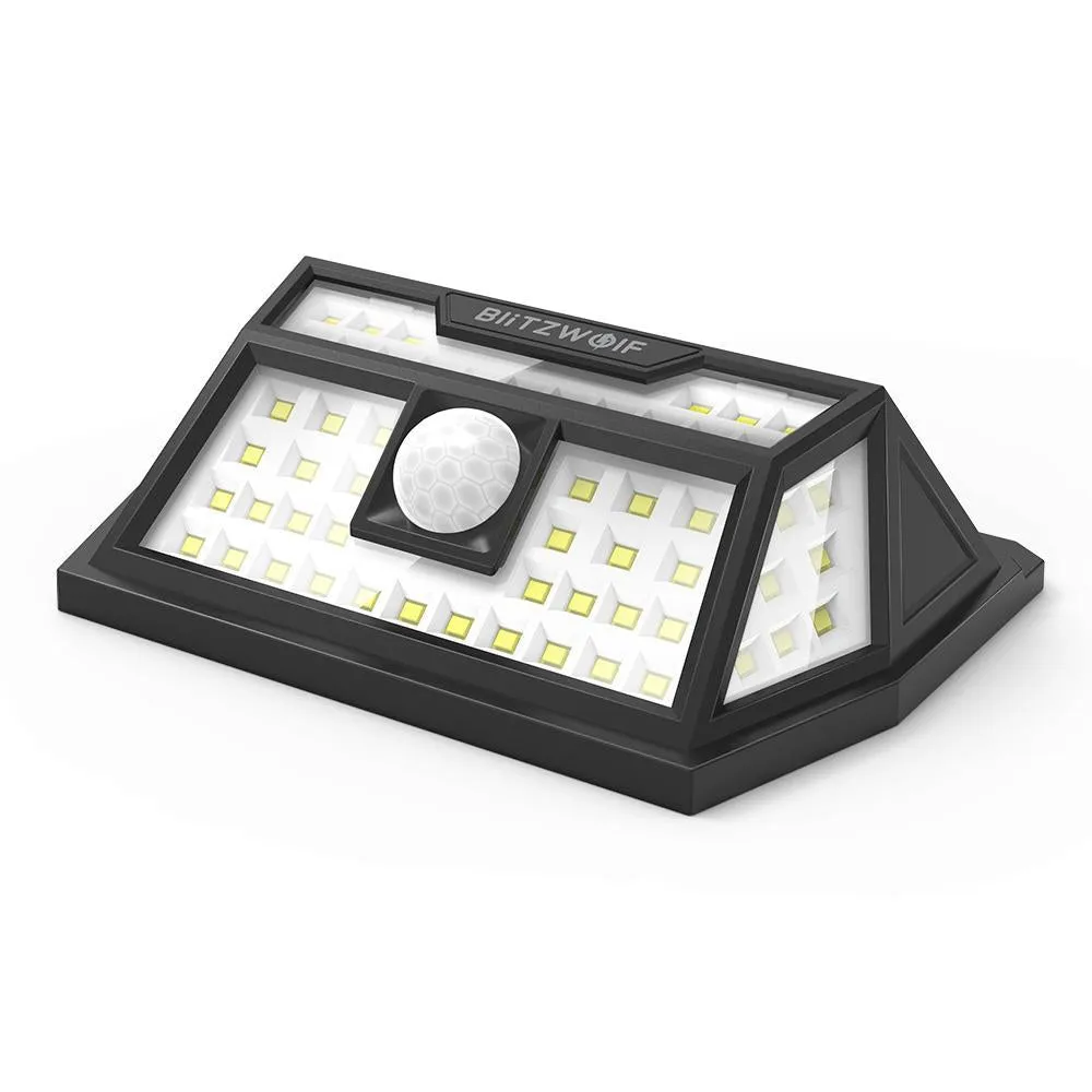 Solar Powered Motion Sensing Outdoors Wide Angle Wall Light with LEDs