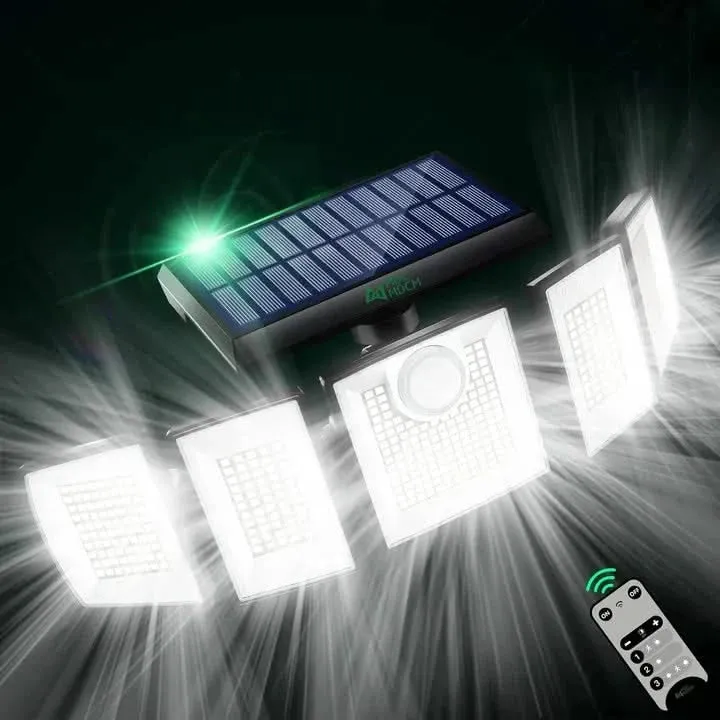 Solar Sensor Lights With Motion Sensor Lamp For Home Outdoor Garden (Waterproof, Cool White, Renewed)