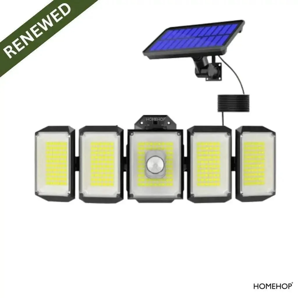 Solar Sensor Lights With Motion Sensor Lamp For Home Outdoor Garden (Waterproof, Cool White, Renewed)
