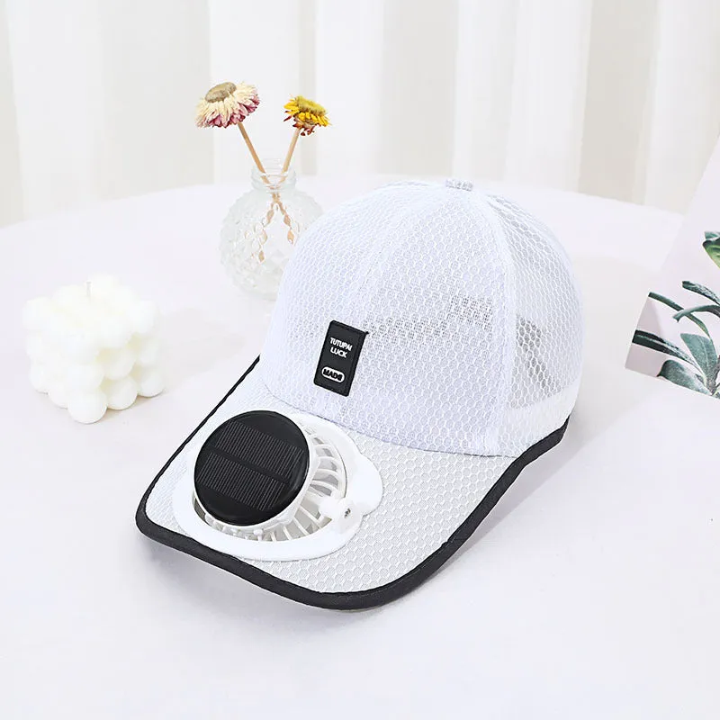 Solar Unisex Fan Hat With Breathable Mesh Sun Protection