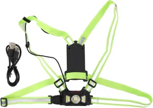 Sorandy Night Running Lights, LED Chest Lights with Adjustable Beam, 500lm, IP55 Water Resistant, Rechargeable Battery, 2-12 Hours Runtime, Black, Modern Sports/Running Style