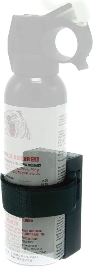 Spartan Mount for Bear Repellant Spray Canister | Car, Vehicle, House, Garage, Cabin Safety Mount | Emergency Access Bear Spray Pepper Can Access | Quick Release Low Profile | Made in USA