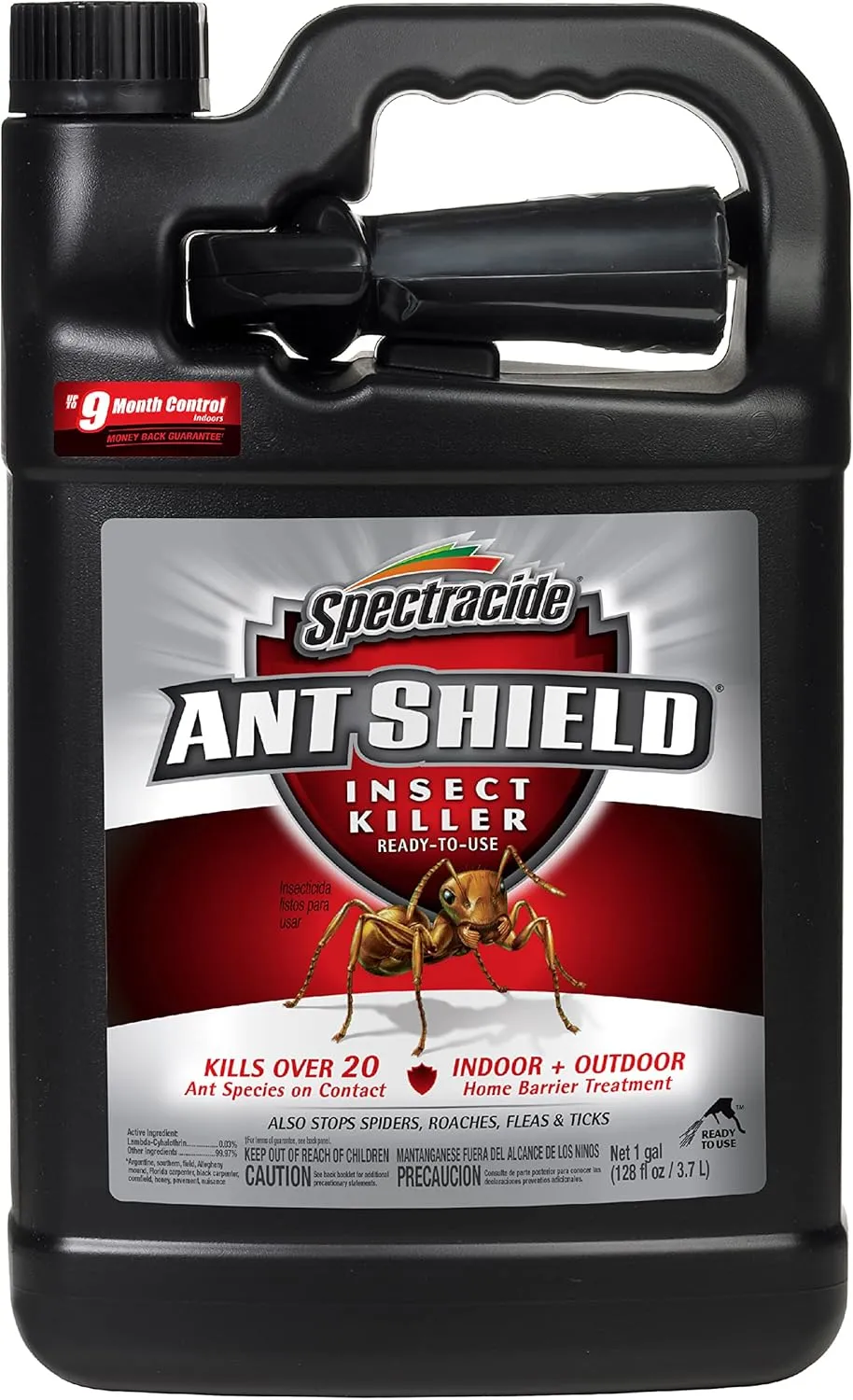 Spectracide Ant Shield Insect Killer Ready-To-Use 1 Gallon, Indoor Plus Outdoor Home Barrier - Pack of 4