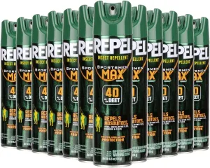 Sportsmen Max Insect 6.5-oz Aerosol 40% DEET, 12-PK, Pack of 12, clear