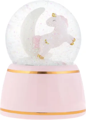 Stephen Joseph, Unicorn Snow Globe, Blows Shimmer and Lights Up, Nursery, Birthday, Kids Snow Globe