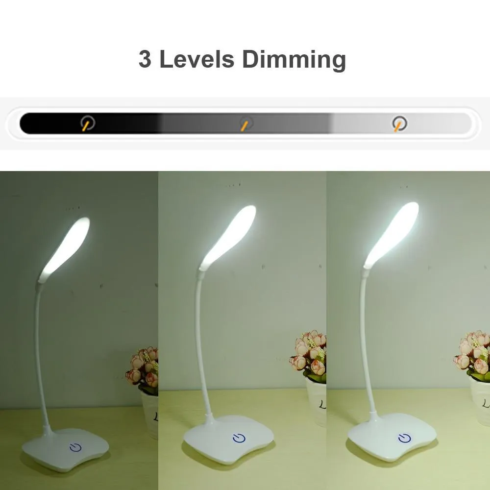 STEVVEX Reading Table Lamp LED Stand Desk Lamp With Rechargeable Battery Levels Brightness Study Reading Desk Lamp For Student Office