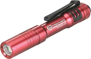 Streamlight 66602 MicroStream 250-Lumen EDC Ultra-Compact Flashlight with USB Rechargeable Battery, Clear Retail Packaging, Red