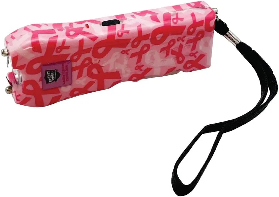 Streetwise Ladies’ Choice Stun Gun for Women - Rechargeable Self Defense Device with Alarm, LED Flashlight, Safety Disable Pin & Built-in Charger - Self Defense Kit with Holster & Lanyard