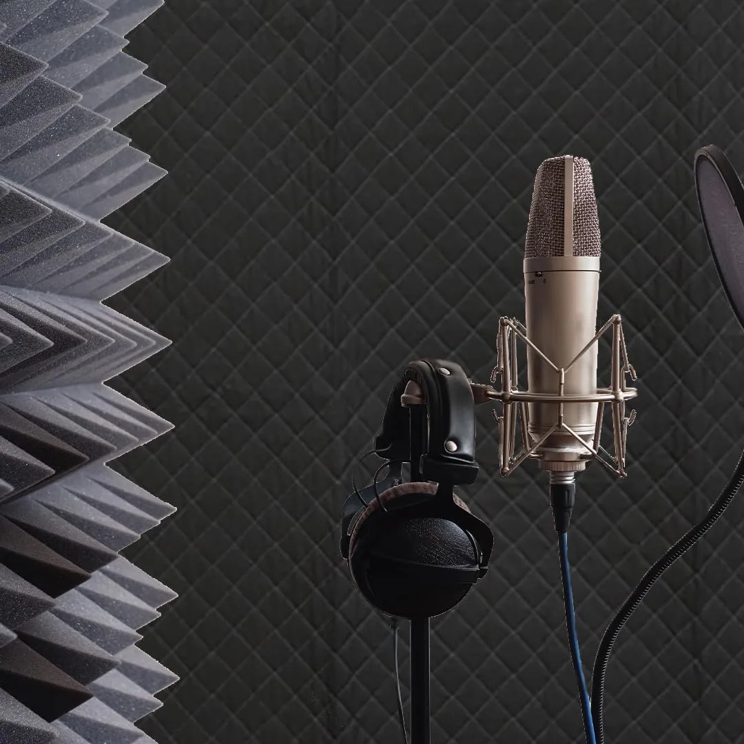 Studio Sound Dampening Blanket 48" x 78" - Door - Window - Diamond Pattern Insulated Blanket, Light Blocker, Sound Absorbing - Grommets and Loops