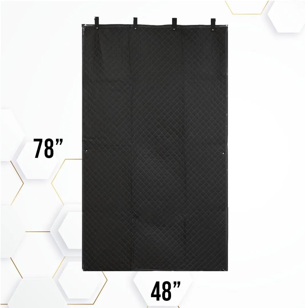 Studio Sound Dampening Blanket 48" x 78" - Door - Window - Diamond Pattern Insulated Blanket, Light Blocker, Sound Absorbing - Grommets and Loops