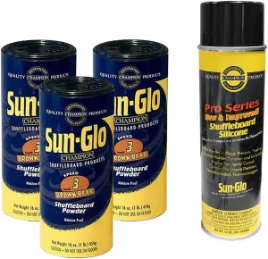 Sun-Glo 3 Cans #3 Brown Bear Wax and 1 Can of Silicone Spray