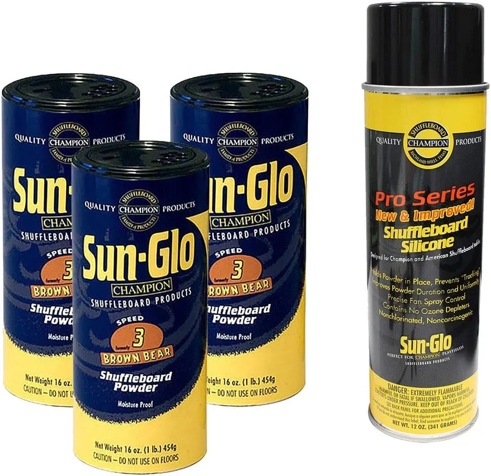 Sun-Glo 3 Cans #3 Brown Bear Wax and 1 Can of Silicone Spray