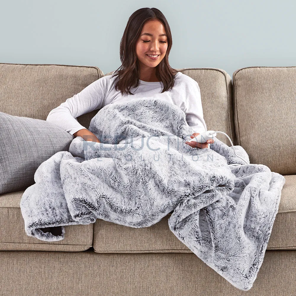 Sunbeam Faux Fur Heated Throw
