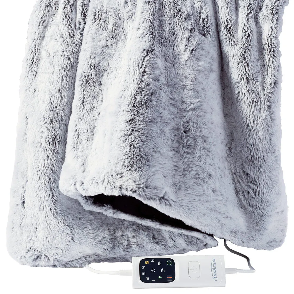 Sunbeam Faux Fur Heated Throw