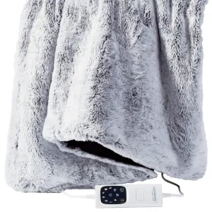 Sunbeam Faux Fur Heated Throw
