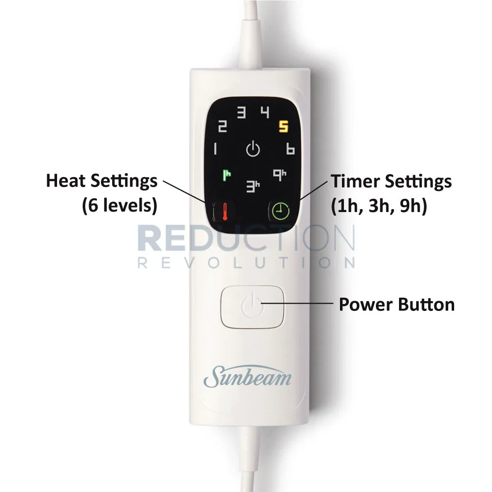 Sunbeam Sherpa Fleece Heated Throw