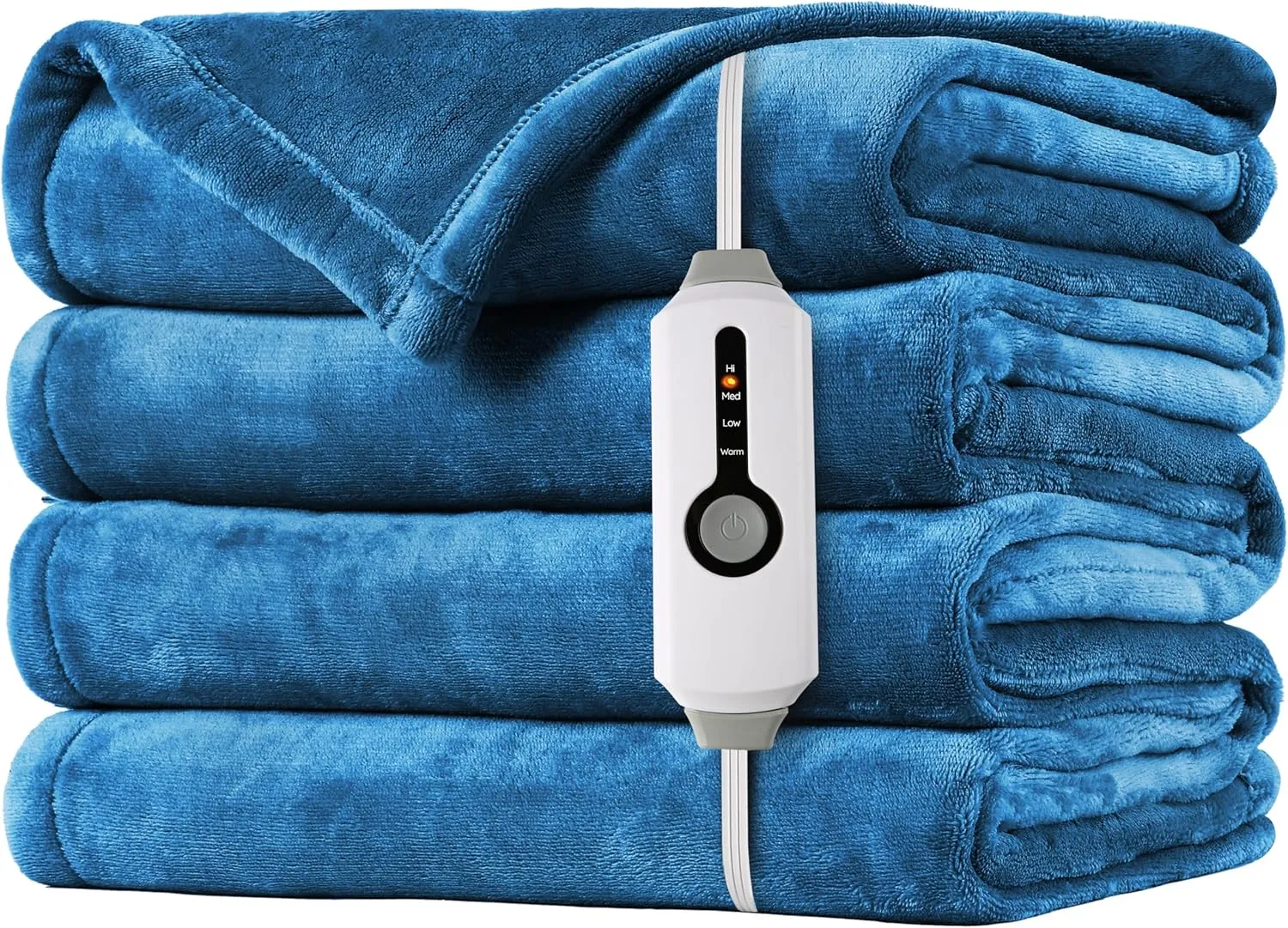 SUNNY HEAT Electric Blanket 72"x84" Full Size Cozy Warm Flannel with 4 Heating Levels & 10 Auto Off, Comfort Heating Blanket, for Bed & Office, Teal