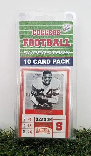 Syracuse Orangemen- (10) Card Pack College Football Different Orangemen Superstars Starter Kit! Comes in Souvenir Case! Great Mix of Modern & Vintage Players for the Super Orange Fan! By 3bros