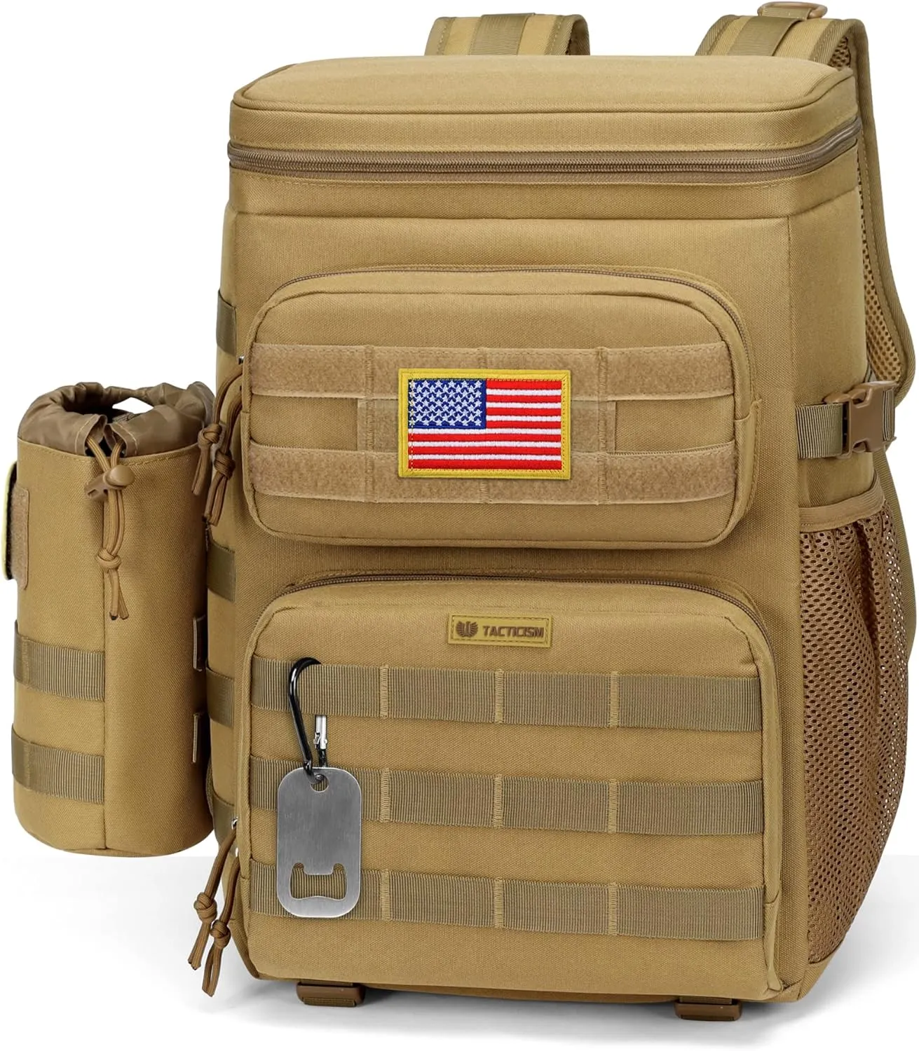 TACTICISM Tactical Cooler Backpack 25L - Molle Insulated Lunch Backpack for Men Women Adult - Heavy-Duty Waterproof Leak Proof Cooler Bag Ice Chest as Gift for Work Camping Fishing Hiking Accessories