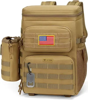 TACTICISM Tactical Cooler Backpack 25L - Molle Insulated Lunch Backpack for Men Women Adult - Heavy-Duty Waterproof Leak Proof Cooler Bag Ice Chest as Gift for Work Camping Fishing Hiking Accessories